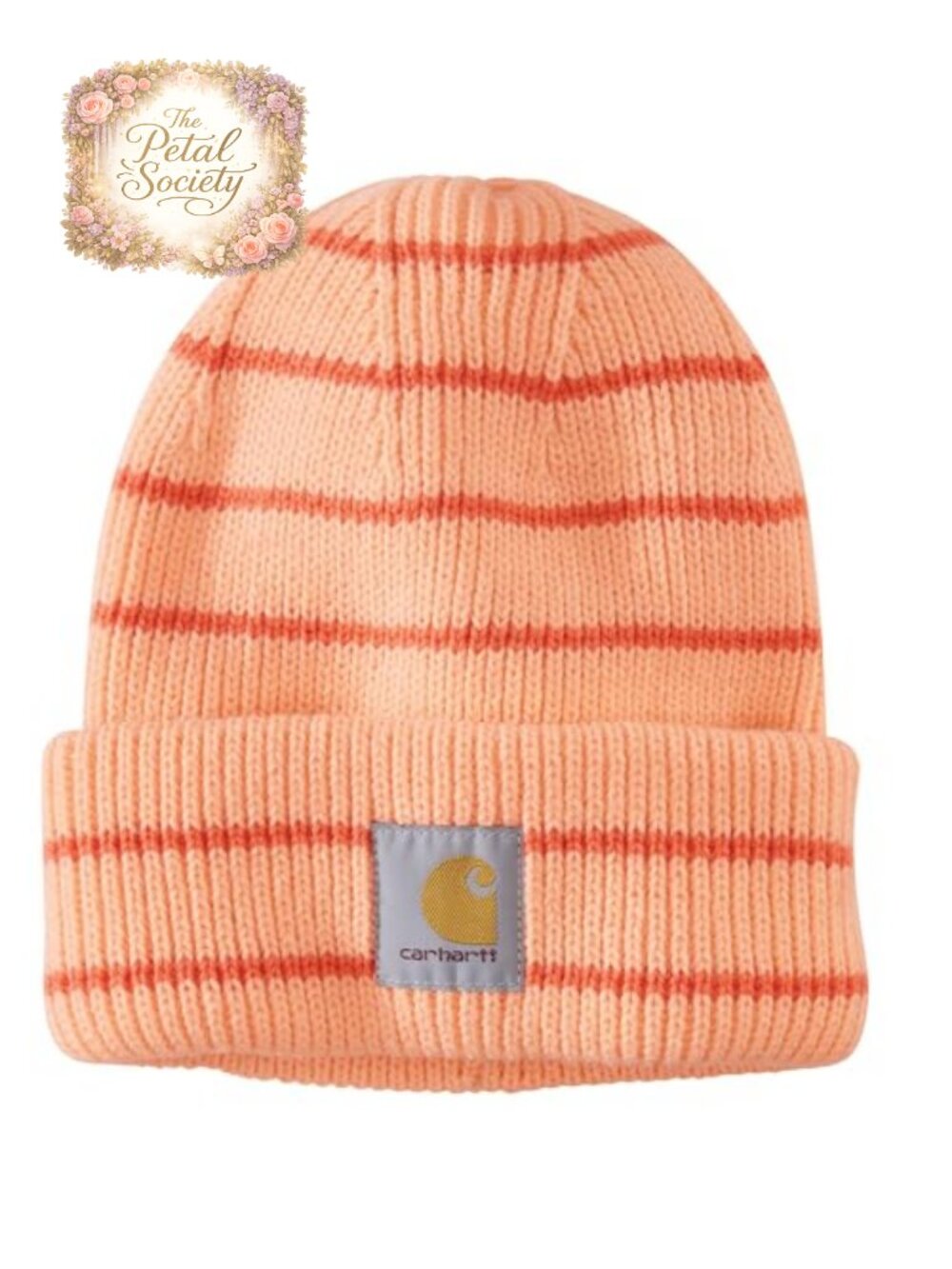 Rib Knit Beanie Striped Winter Hat Casual Adult One Size